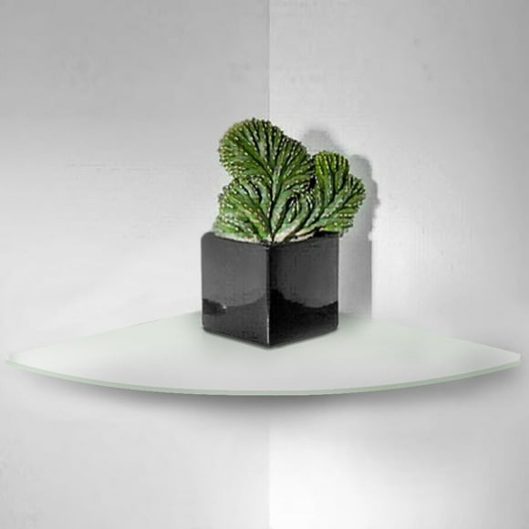 Nikou Radial Corner Shelf - 2Pcs anti-aging Acrylic Radial Corner Shelf Wall Mounted Floating Shelves Home Decor 93% light transmittance(Transparent)
