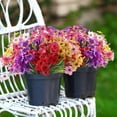 thumbnail image 6 of TETOU 12 Bundles Artificial Flowers for Outdoor Decoration, Fake Silk Colorful Plastic Flowers UV Resistant No Fade for Front Door Garden Yard Balcony Spring Farmhouse Decor(Mix color), 6 of 8