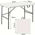 thumbnail image 3 of 1pc 4ft/6ft Fold-in-Half Heavy Duty Plastic Folding Table, Portable Utility Table with Handle for Indoor & Outdoor, Camping, Party, Wedding, Tailgating, Crafting, Great Housewarming & New Year Gift, 3 of 10
