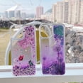 thumbnail image 3 of Compatible with iPhone 15 Pro Glitter Case Bling Sparkle Luxury Liquid Floating Quicksand Case Women Girls Slim Soft TPU Cute Flower Protective Transparent Cover, Dandelion, 3 of 11