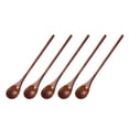 thumbnail image 1 of 5 Pieces Eco Friendly Natural Wooden Spoon Set for Eating Mixing Stirring Cooking Coffee Demitasse Tea Dessert, 1 of 8