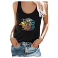 thumbnail image 2 of Babysbule Womens Tank Tops Women's Fashion Loose Sun Moon Series Printed Sleeveless Tank Blouse Top, 2 of 6