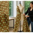 thumbnail image 5 of Soimoi Green Cotton Voile Fabric Red Heart Print Fabric by the Yard 56 Inch Wide, 5 of 7