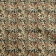 thumbnail image 1 of oneOone Cotton Poplin Brown Fabric Abstract Floral Craft Projects Decor Fabric Printed By The Yard 42 Inch Wide, 1 of 5