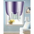 thumbnail image 2 of Purple White Ombre Tie Up Curtains for Window, Thermal Insulated Balloon Shade Adjustable Rod Pocket Curtains Valance Panels for Kitchen Bathroom Cafe 52 x 45 Retro Rustic Minimalist Abstract Art, 2 of 6