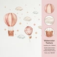thumbnail image 3 of Unique Bargains 120 PCS Adhesive Wall Stickers Hot Air Balloon Cloud Pink 35.4" x 11.8", 3 of 8