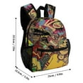 thumbnail image 2 of Gorillaz Music Backpack Daypack School Bag Lightweight Bookbag Shoulders Satchel Adjustable Rucksack Travel Bag 13in, 2 of 8