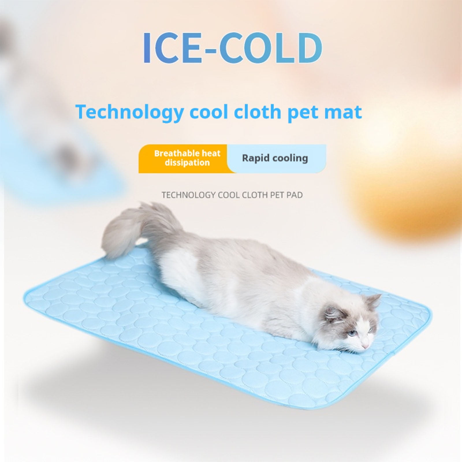 Cooling Mat for Dogs, Pressure Activated Gel Dog Cooling Mat, No Need to Freeze Or Refrigerate This Cool Pet Pad, Keep Your Pet Cool, Use Indoors, Outdoors or in the Car(47"L x 35"W)