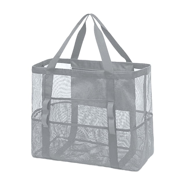 Bolsa de playa de malla impermeable para el hombro, ideal para cruceros, piscinas, juguetes, mujeres, hombres y vacaciones.