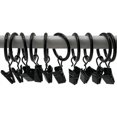 thumbnail image 2 of 30 PCS Curtain Rings with Clips, Strong Drapery Clips, Hooks on Tension Rod Holder, Inner Diameter Metal Eyelets Decorative Curtains Window Hangers, B, 2 of 5