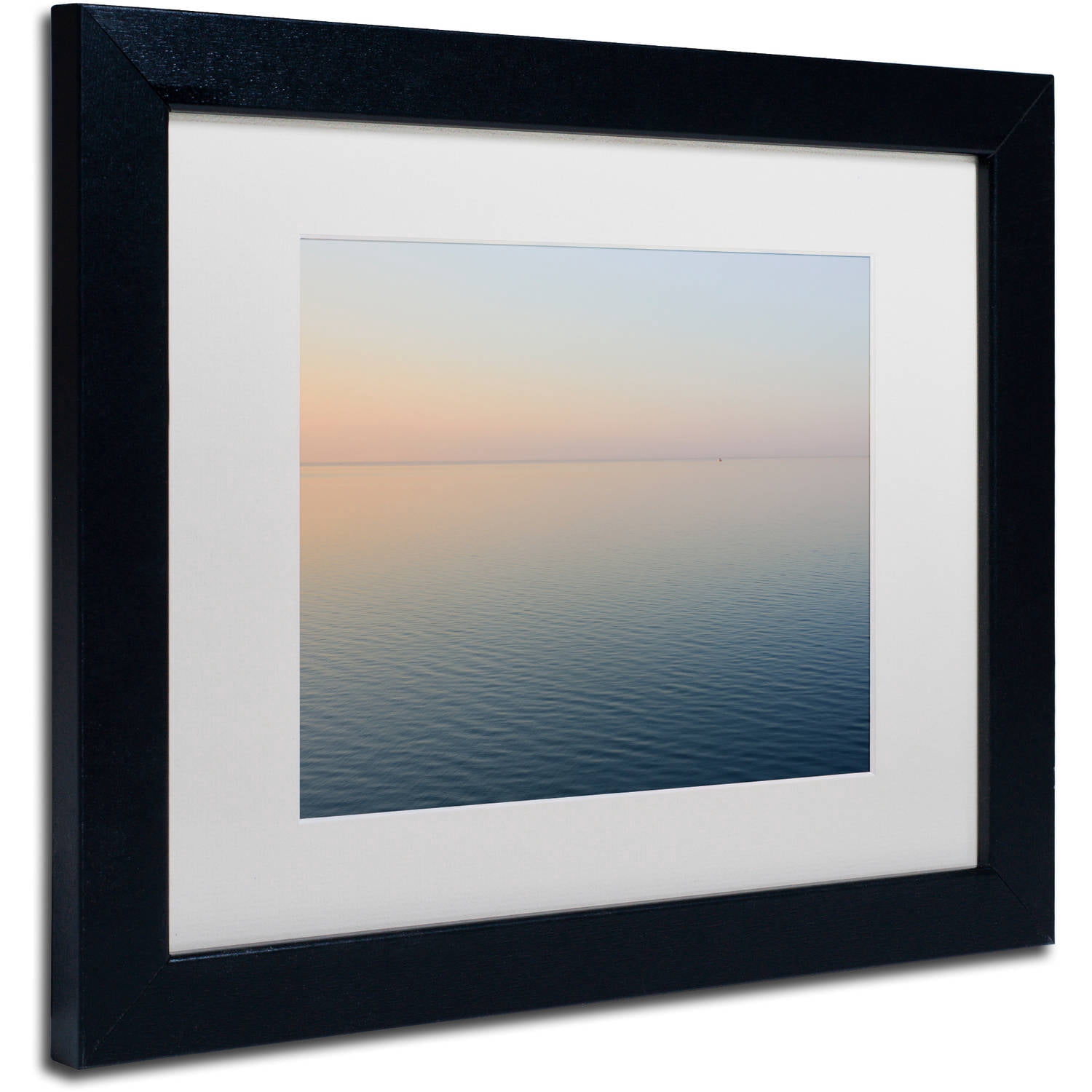 Trademark Fine Art "Stillness is the Way" Canvas Art by Kurt Shaffer, White Matte, Black Frame