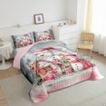thumbnail image 3 of Feelyou Snowman 01 for Kids, Christmas Cartoon Cabin Twin Comforter Sets, Western Festival Reversible Bedding Set, Lightweight Room Decor, 2pcs, 3 of 8
