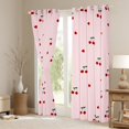 thumbnail image 4 of Homewish Girly Pink Cherry Black Out Curtains, Kawaii Cute Cartoon Curtains Pack of 2 (42x63 Each), Kids Teens Girls Women Bedroom Curtains, Living Room Curtains Decor, 4 of 7