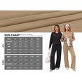 thumbnail image 7 of MOYIKO Two Piece Sets for Women Fall Travel Vacation Outfits Pleated Long Sleeve Lounge Sets Wide Leg Pants, 7 of 7