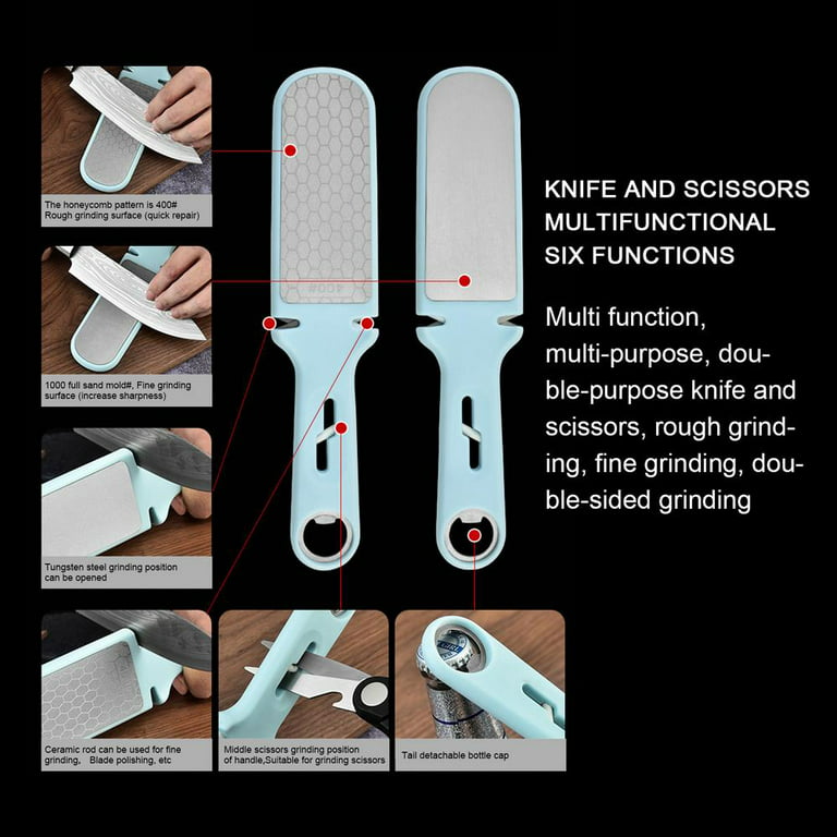 Multi-Function Pocket Knife Sharpener Tool Sharpening Rod for