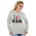 thumbnail image 3 of Funny Couples Matching Set Beard Butt Women Crewneck Sweatshirt Brisco Brands M, 3 of 7