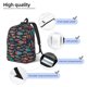 thumbnail image 3 of Balery Colorful Fish Mochila Clásica Impresa Básica para Viaje, Mochila Escolar Resistente al Agua, Mochila de Lona con Correas Ajustables-Small, 3 of 5