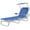 Blue, variant on vidaXL Patio Lounge Chair Folding Sunlounger Outdoor Sunbed with Canopy Steel