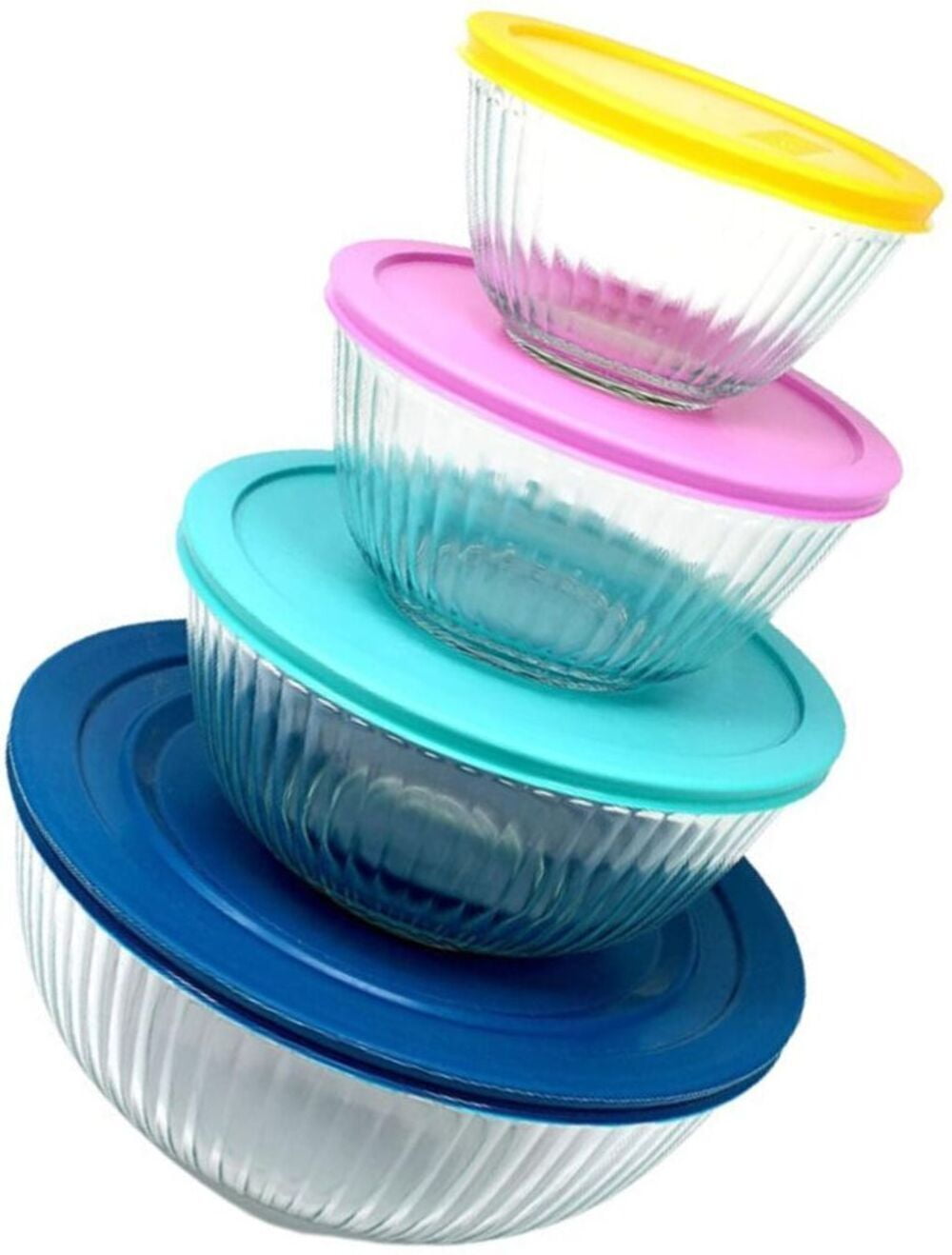 Pyrex 1086053 Mixing Bowl Set with Colored Lids, 8 Piece – Toolbox Supply