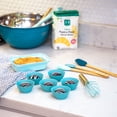 thumbnail image 4 of Thyme & Table Mini Kitchen Utensil Set with Whisk, Spatula, Mini Loaf Pan, Cupcake Liners, 11 Pieces, Blue, 4 of 5