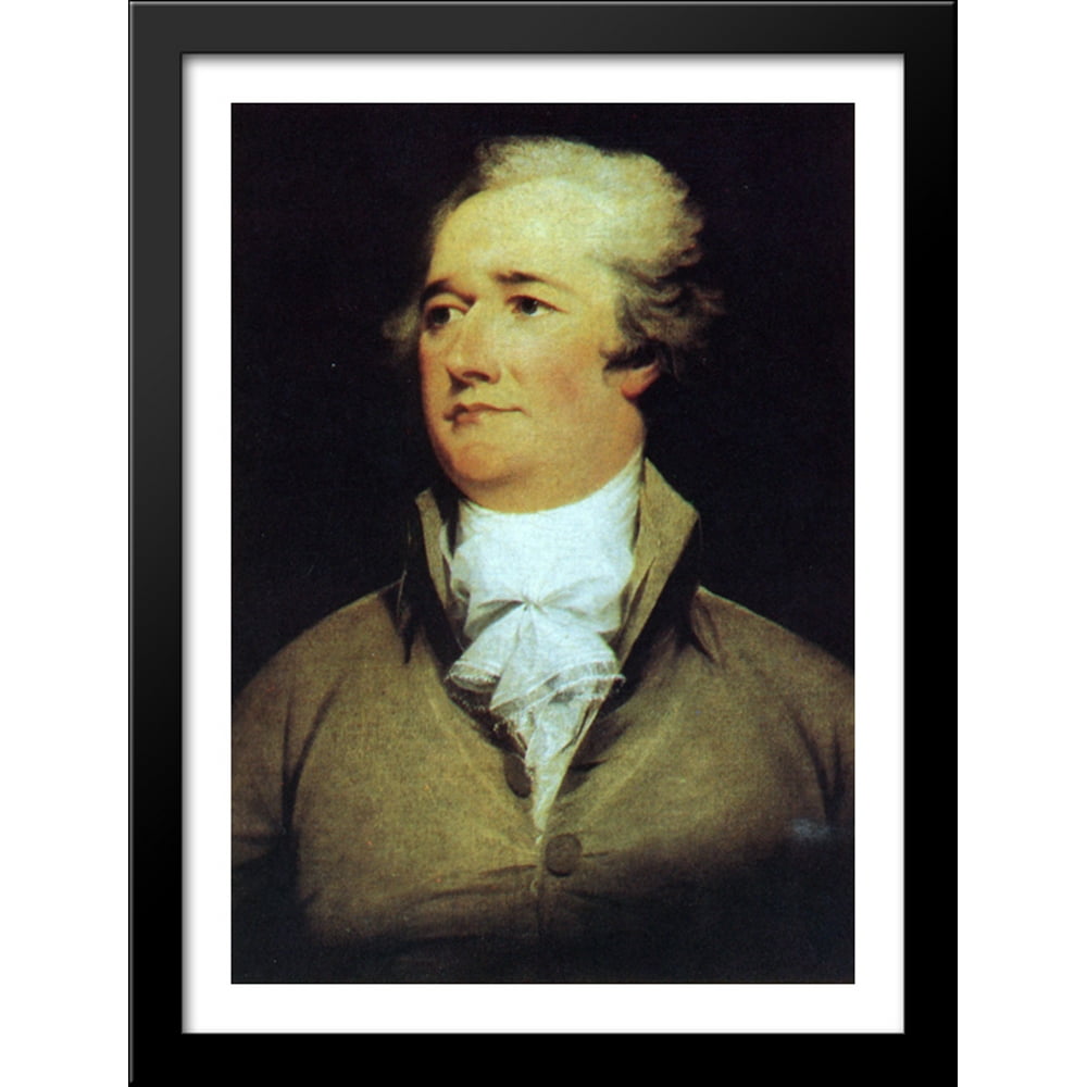 Alexander Hamilton 28x38 Large Black Wood Framed Print Art by John