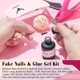 thumbnail image 2 of Acrylic Nail and Glue Gel kit - 3 In 1 Nail Glue and Ba e Gel Slip Solution, 500PCS Coffin Fal e Nail , Nail Cutter and LED Nail Lamp, All-In-One Gel Nail Exten ion Kit, 2 of 8