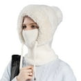 thumbnail image 4 of 3-in-1 Winter Knit Hat for Women with Scarf and Mask - Warm Fleece Lined Ski Hat Cold Weather Windproof Thermal Cap, 4 of 5