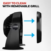 Honeywell 10” Black Turbo Force Power Table Fan, 30ft. Air Circulation Power, 3 Speed, 90° Pivot, HPF820BWM