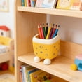thumbnail image 6 of Cute Animal Shaped Pen Holder, Plastic Desktop Organizer for Stationery, Compact Storage Box for Office Desk Decor, 6 of 6