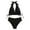 C1035/Black, variant on XIYON Women's Bikini Sets Women Solid Color Drawstring Side Tank Top Brief Tankini Swimwear Set Beach Vacation 2026