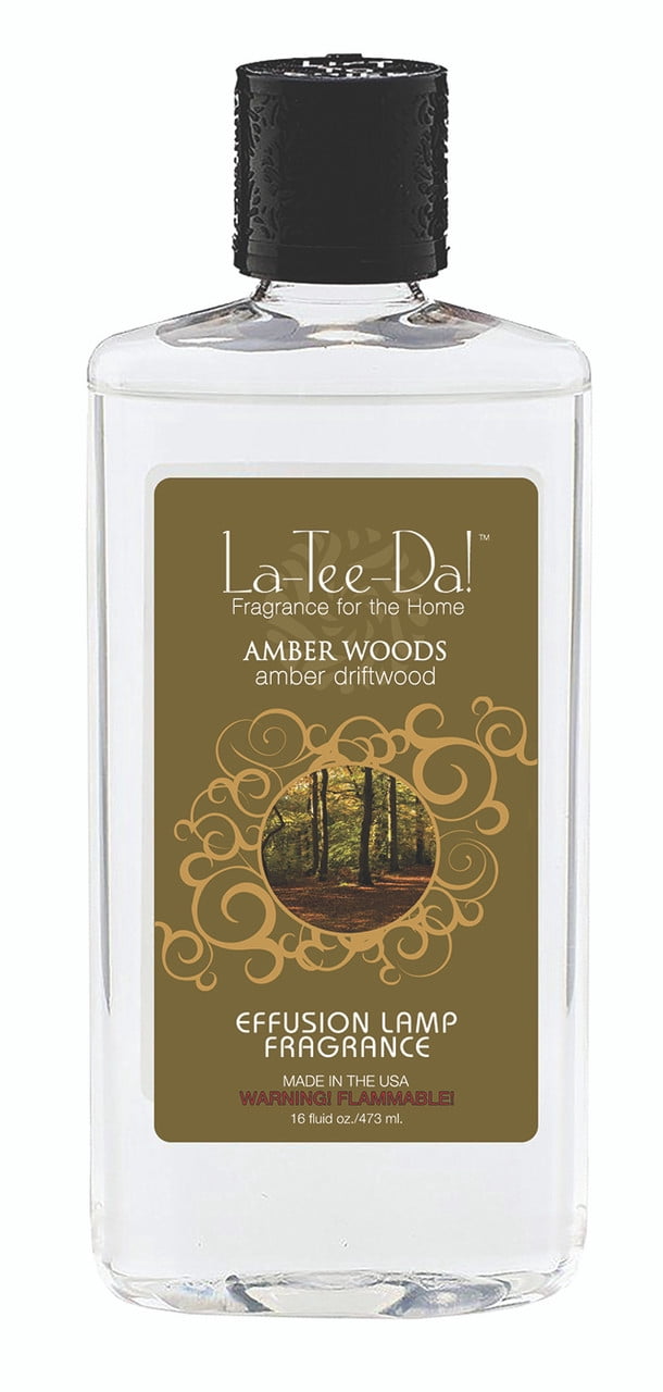 La-Tee-Da Effusion and Fragrance Lamp Oil Refills - 16 oz - AMBER-WOODS
