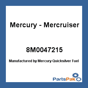 - Mercury - Mercruiser 8M0047215 Mercury Quicksilver 8M0047215: Fuel Module Kit