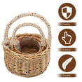 thumbnail image 5 of FRCOLOR 2pcs Bride Basket Photo Prop Willow Woven Flower Basket Wedding Supply, 5 of 8