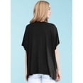 thumbnail image 4 of Made by Johnny Women's Kimono Style Short Sleeve Dolman Cardigan XXXL BLACK, 4 of 6