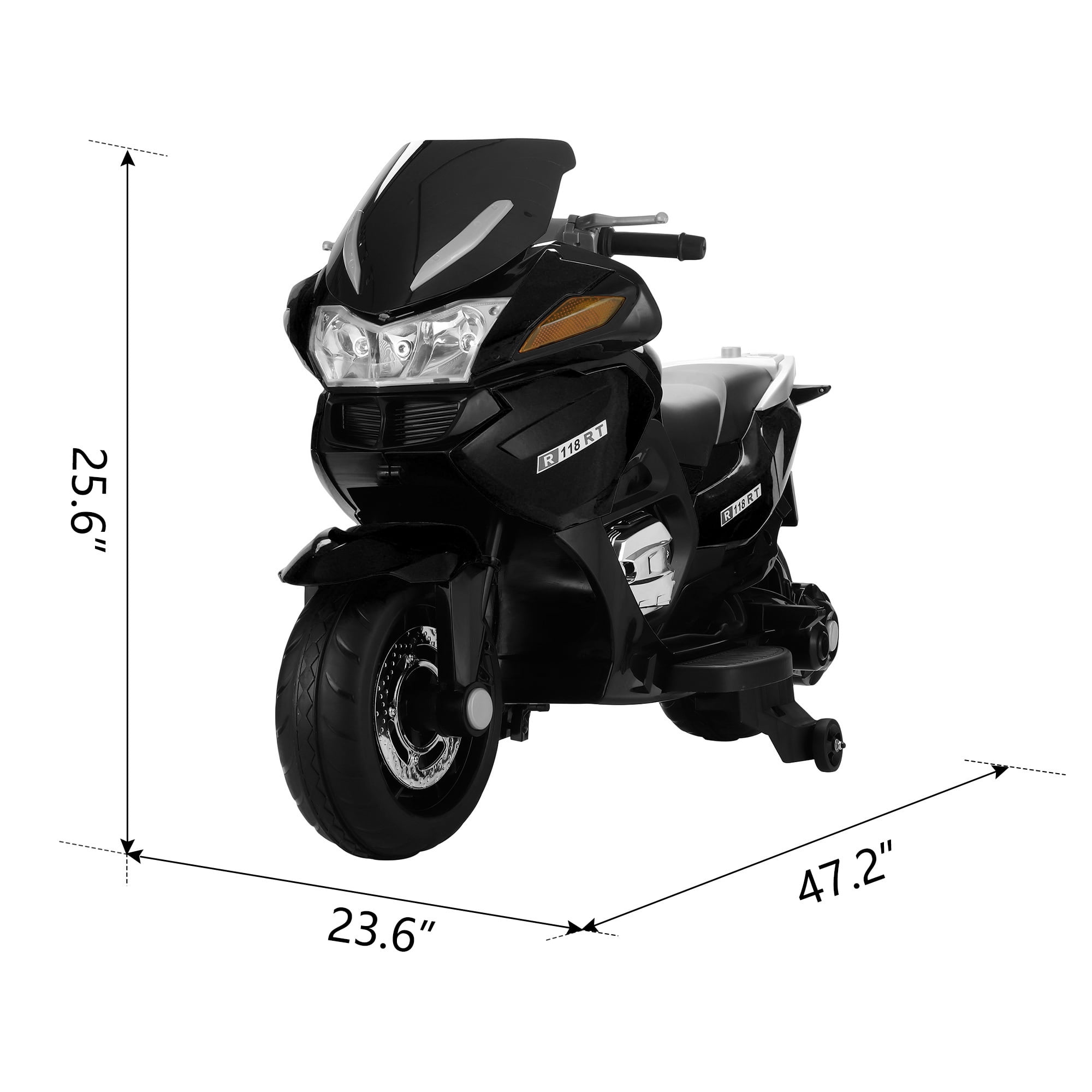 12V Boys Motorcycle, Children Battery Motor Bikes, Rechargeable 3 Wheels Ride on Kids Electric Motorcycle
