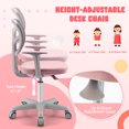 thumbnail image 6 of Gymax Kids Desk Chair Adjustable Height Children Study Chair w/ Auto Universal Casters Pink, 6 of 6