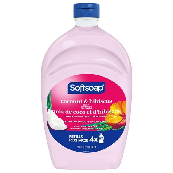 Softsoap Savon liquide Hydratant pour les Mains, à la Noix de Coco et à l'Hibiscus, 1,47 L