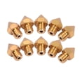 thumbnail image 1 of Amdohai 10pcs 3D Printer Extruder Brass Nozzle 0.4mm Printer Hotend Compatible with CR-10S Pro 3D Printer 1.75mm Filament, 1 of 7