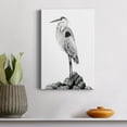 thumbnail image 4 of Shoreline Heron in B&W II Premium Gallery Wrapped Canvas - Ready to Hang, 4 of 7