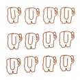 thumbnail image 2 of 12pcs Mini Trombone Éléphant Forme Signet Papeterie Fournitures pour Cadeau de Bureau Scolaire, 2 of 8