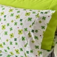 thumbnail image 3 of American Home Collection Floral Bed Sheets, Soft Microfiber Wrinkle Resistance Durable and Easy Care, Green Pattern 6 Piece Set for King Size Bed, 3 of 6
