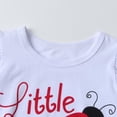 thumbnail image 2 of Toddler Baby Girl Clothes Cartoon Pattern Ruffled Tops and Shorts Summer Outfits White 12-18 Months, 2 of 6