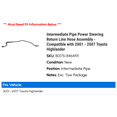thumbnail image 2 of Intermediate Line Power Steering Return Line Hose Assembly - Compatible with 2001 - 2007 Toyota Highlander 2002 2003 2004 2005 2006, 2 of 2