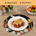 thumbnail image 4 of Peony White Bird Round 13 Inch Placemats Set of 2, Black Farmhouse Retro Japanese Floral HeatResistant Non Slip Place Mats for Dining Table, Wipeable Braided Kitchen Table Mats for Housewarming, 4 of 9