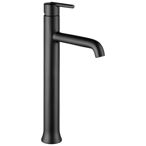Delta Trinsic Single Handle Vessel Bathroom Faucet in Matte Black 759BLDST
