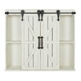 thumbnail image 2 of Kate and Laurel Cates Decorative Wall Storage Cabinet with Two Sliding Barn Doors, Rustic White, 2 of 7