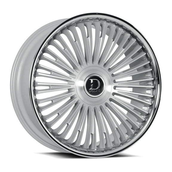 Dolce Razzo 22X9.5 6X135/139.7  35mm Sliver Brush Face Stainless Lip 22" INCH