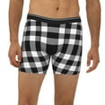 thumbnail image 6 of Sigee White And Black Plaid for Men's Boxer Briefs,Moisture Wicking and Breathable Small, 6 of 9