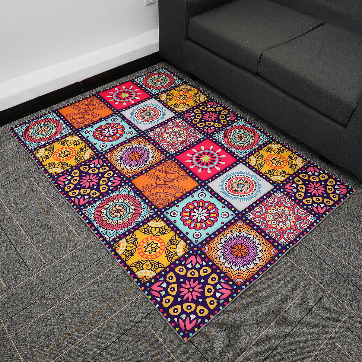 Bohemian Nonslip Area Rug Floor Mat Carpet Living Room