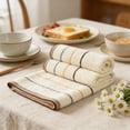 thumbnail image 5 of Vfedsrsge 100% Cotton Beach Towels Set of 2, Thick & Soft Highly Absorbent Quick Dry Sand Towel for Travel Pool Spa, Classic Striped Texture, Beige, 5 of 6